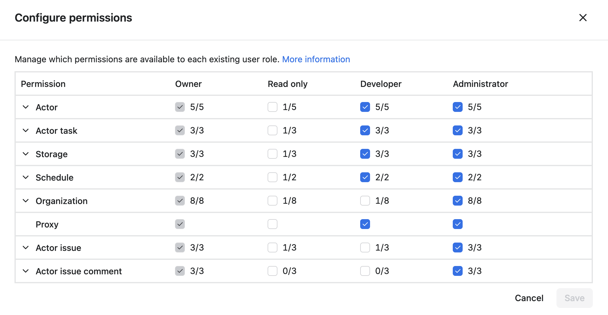 Configure permissions